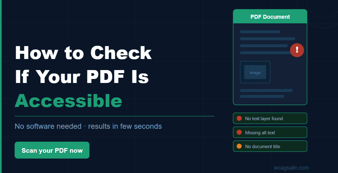 How to Check If Your PDF Is Accessible Without Adobe Acrobat — WCAGsafe