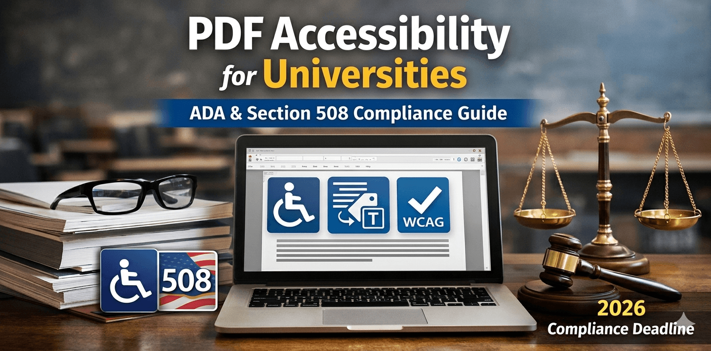 PDF Accessibility for Universities — ADA & Section 508 Compliance Guide 2026 by WCAGsafe